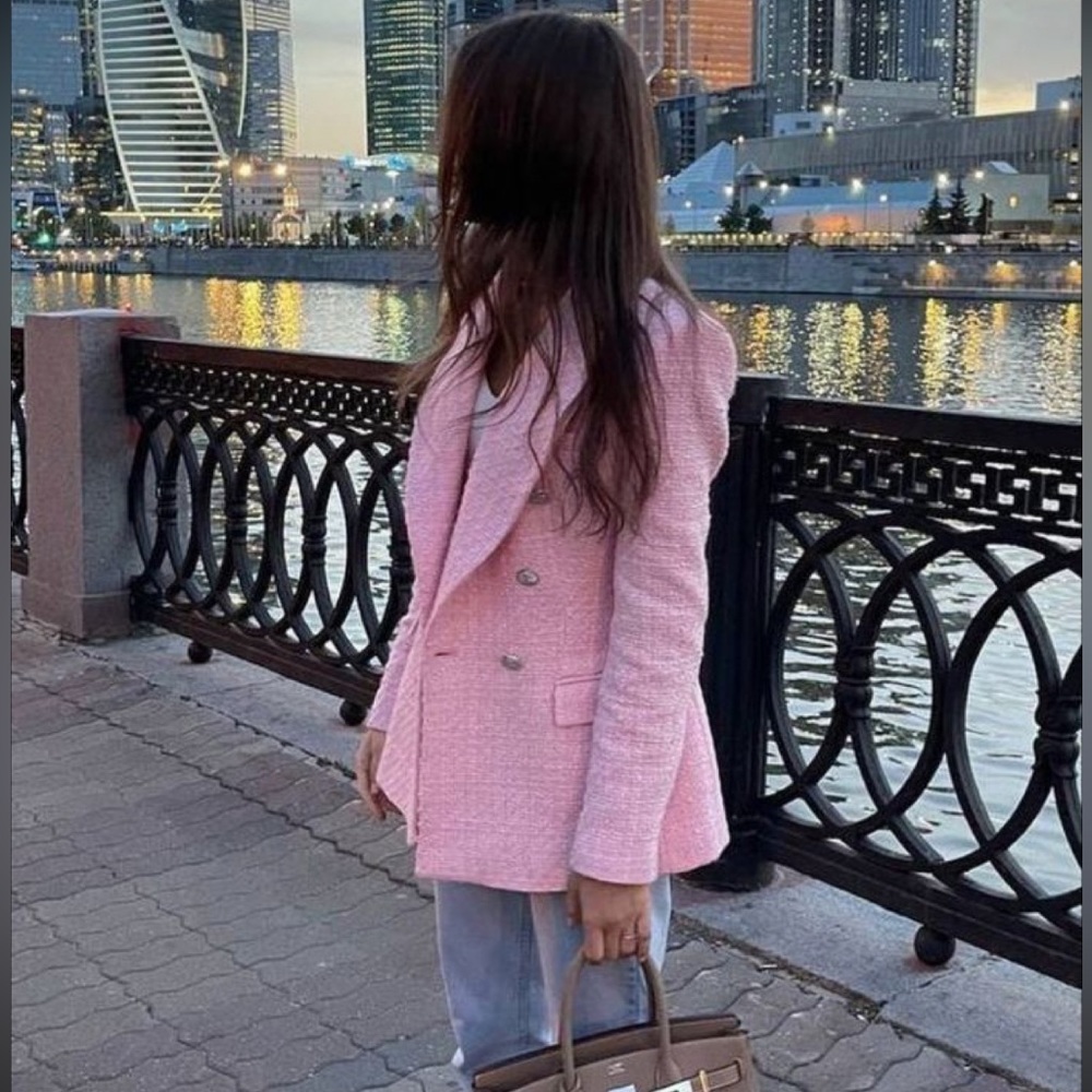 Pink Tweed Blazer